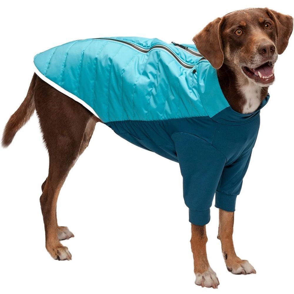 NWT!! Furhaven Dog Coat Water-Repellent Pro-Fit Active Jacket, Aquamarine, Large